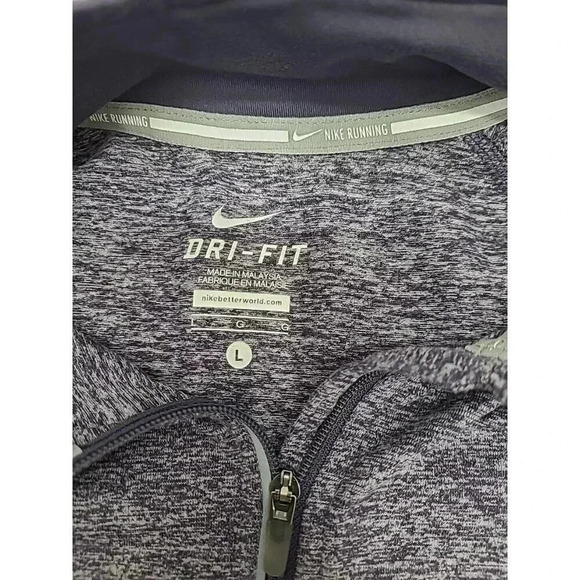 Nike Dri-Fit Running Pullover Women's Large 3/4 Zip Athletic Fitted Top - Picture 5 of 11